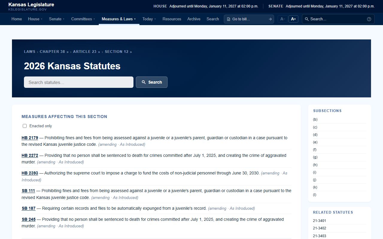 Grant County criminal court records Kansas juvenile expungement statute