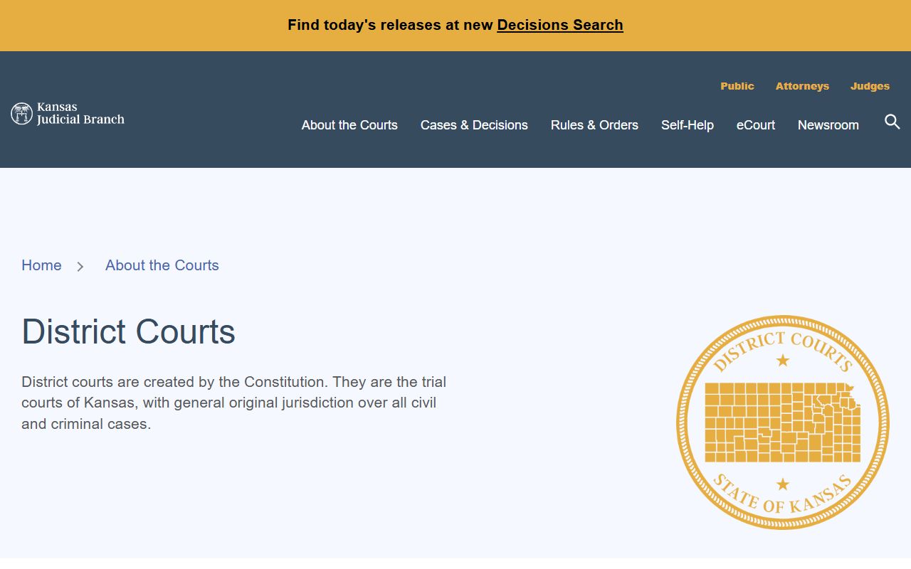 Grant County court records Kansas district courts overview